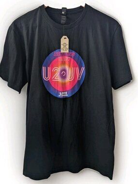 U2 UV Achtung Baby Live at Sphere Las Vegas T‑Shirt New Men's Med 100% Cotton